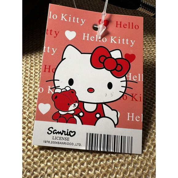 Hello Kitty (For Sale in Japan Only) Nylon Embroidered Black Wristlet Bag - Picture 3 of 10